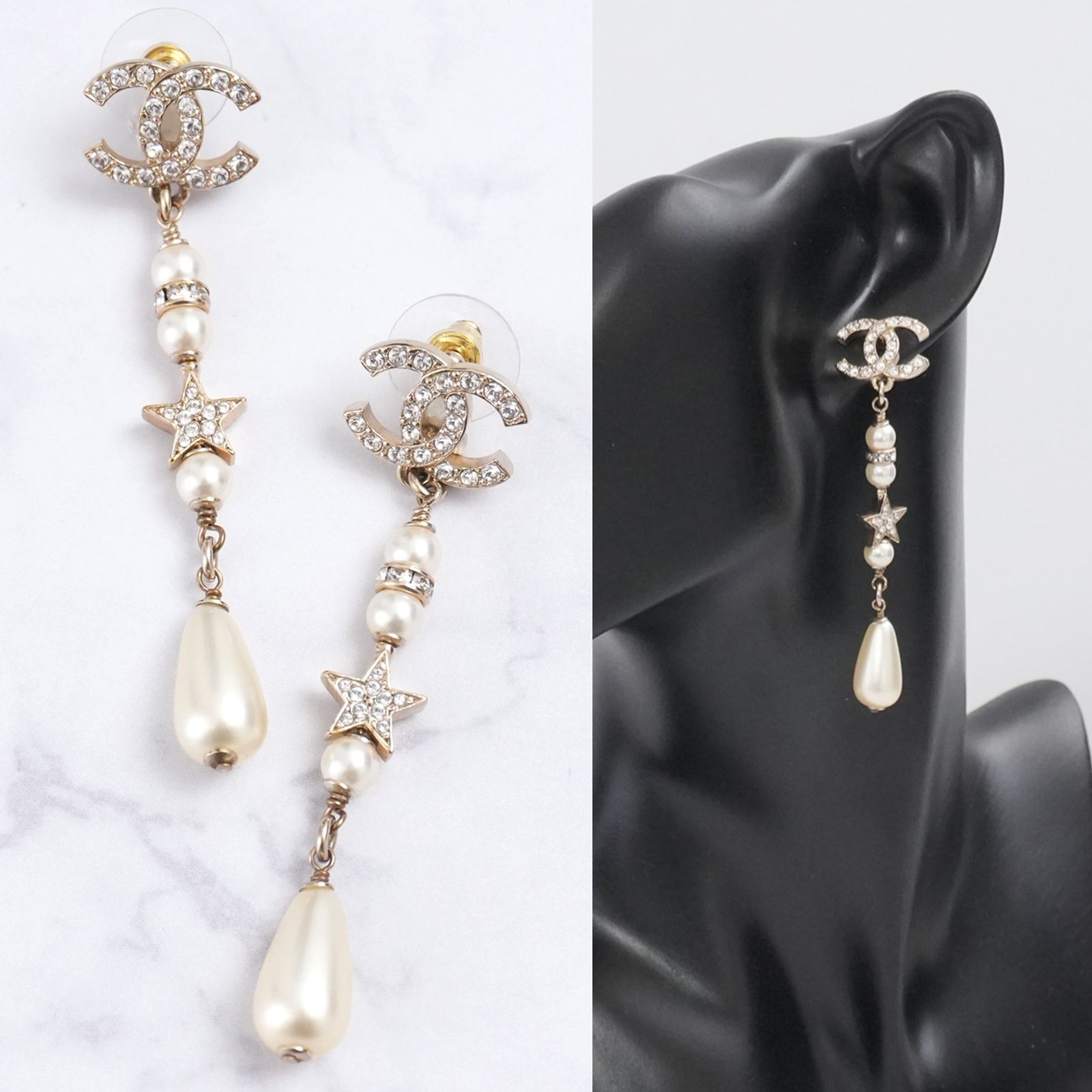 未使用 展示品】CHANEL シャネル ココマーク スター 星 ピアス - メルカリ