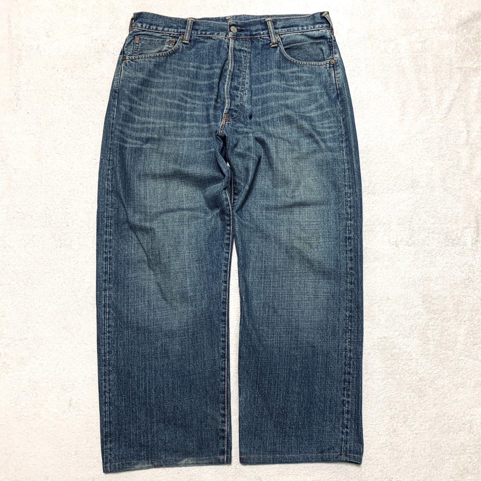 新品未使用 旧EVISU LOT2001 NO.2 水色カモメ 30 濃紺 【メーカー公式