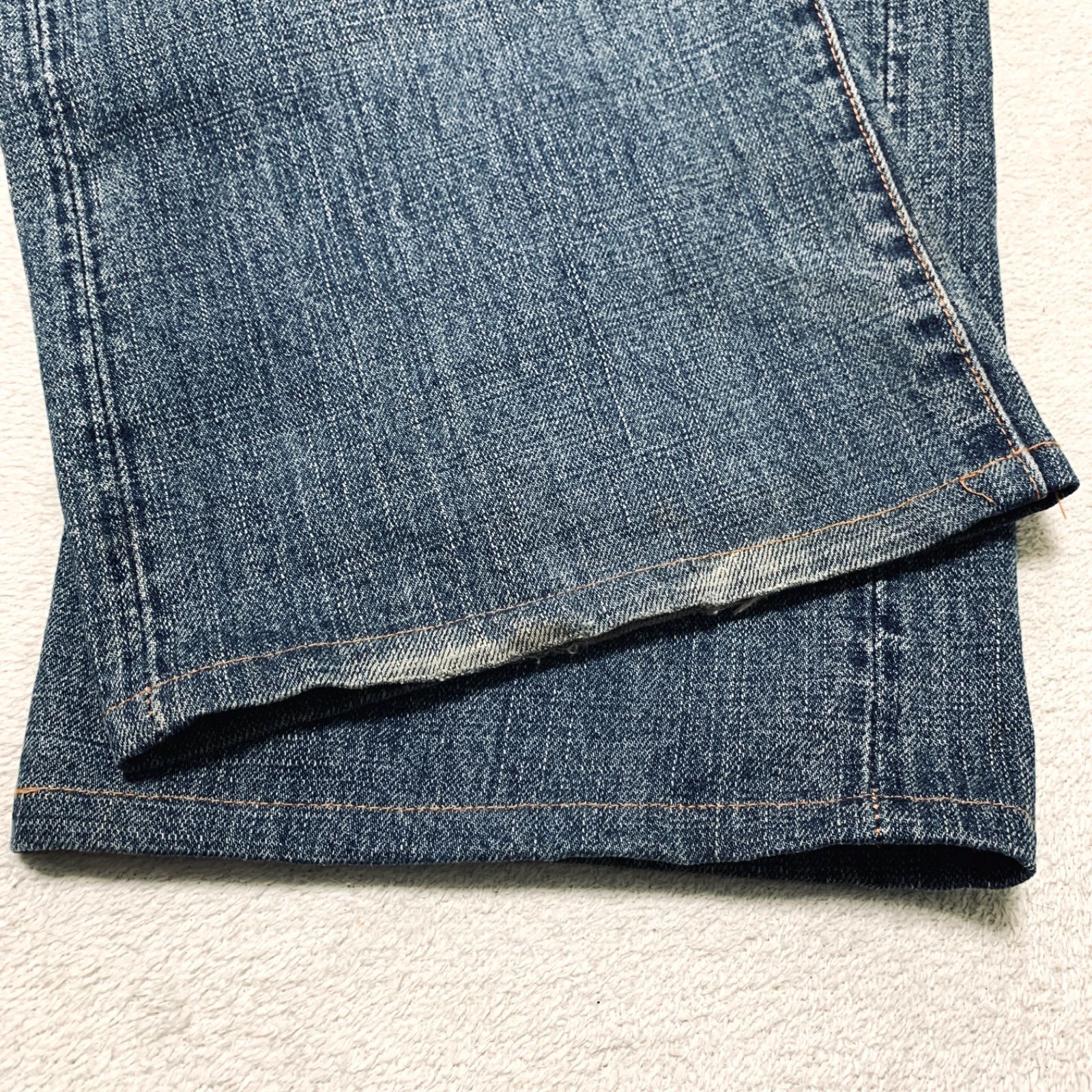 旧) エヴィス ビッグカモメ 大黒 水色 ブルー EVISU デニム】 中古 