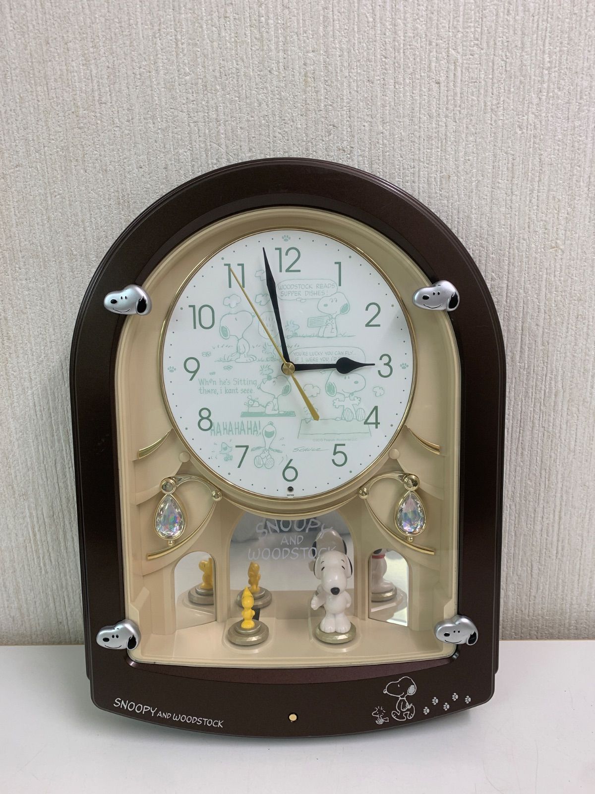 フォロー割対象商品】希少品! RHYTHM スヌーピー SNOOPY 掛け時計
