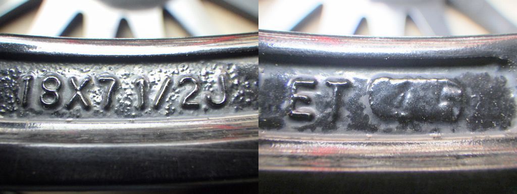 3601】A△送料無料△Rolfhartge F16GT RSR 球座面△18x7.5J 5穴 PCD112
