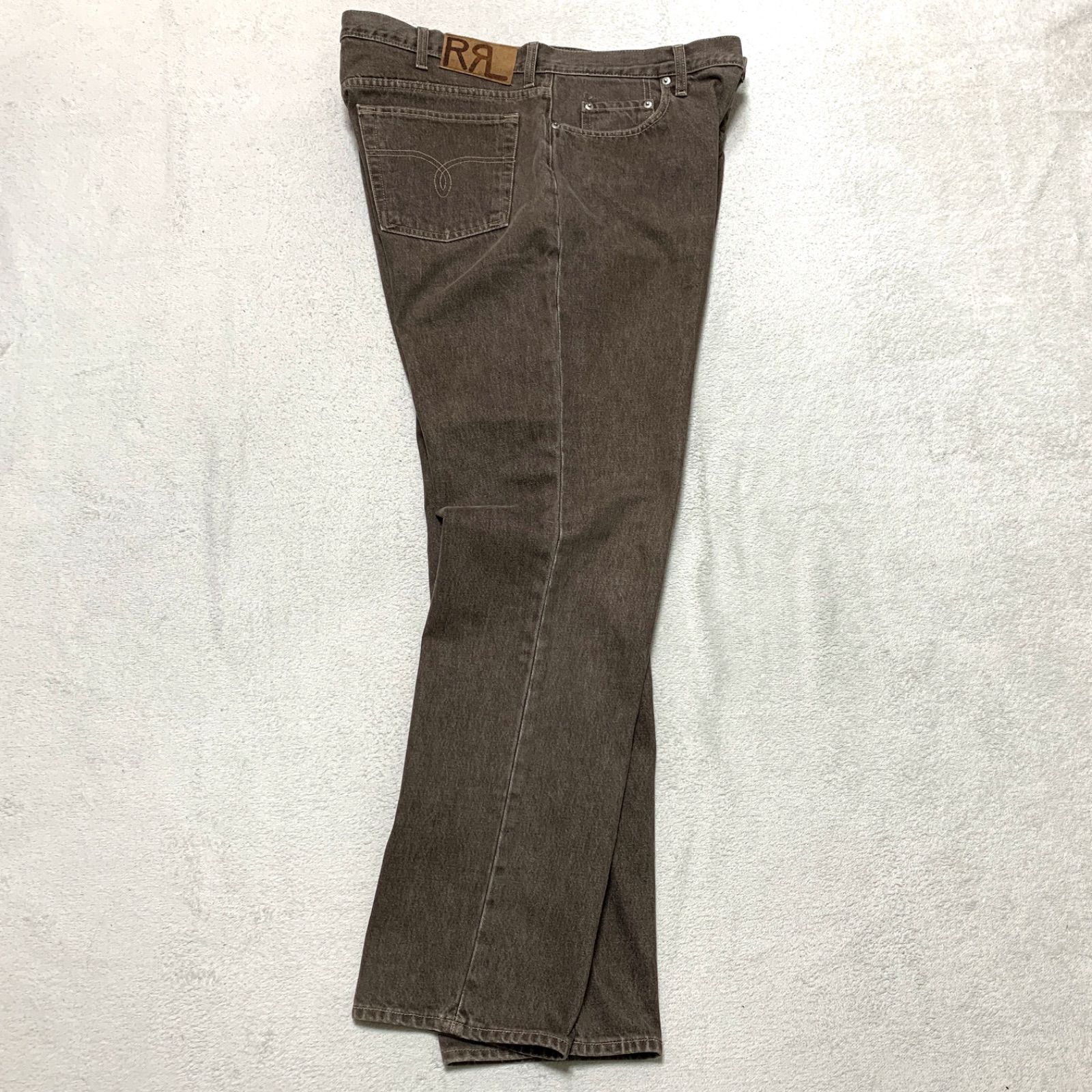 RRL Ralph Lauren デニム パンツ ジーンズ アメリカ製 ブラウン Double RL / RRL USA製 アメリカ製 ブラウンデニム デニムパンツ