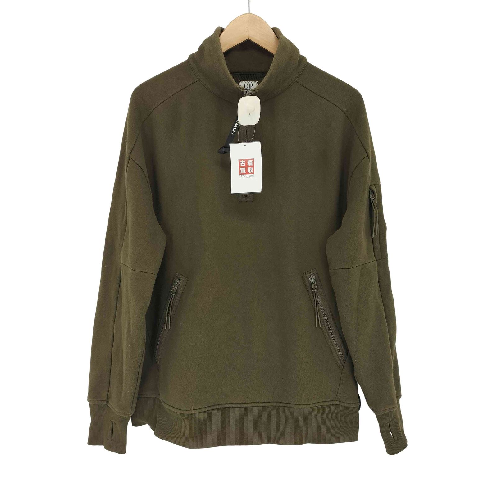 シーピーカンパニー C.P.COMPANY 22aw ARM LENS QUARTER ZIP SWEAT 