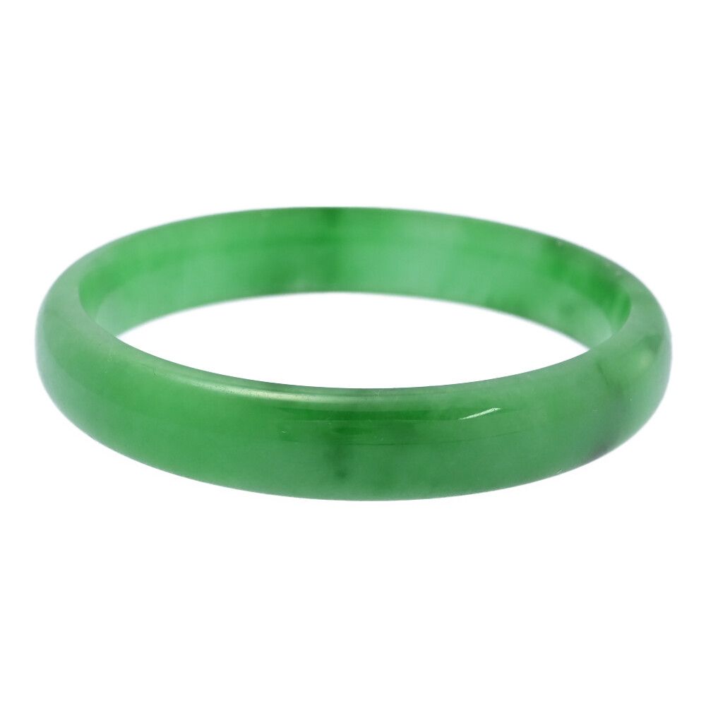 美品 1点モノ ジェード 翡翠 ジェイド バングル ブレスレット 48.2g