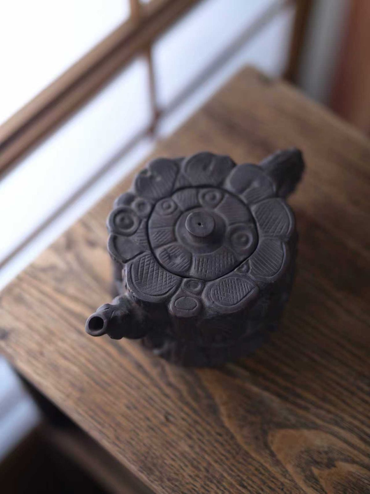 KT01宜興紫砂壺 茶壺 樹樁形 枯木 手作り 中国古玩 茶道具 煎茶道具