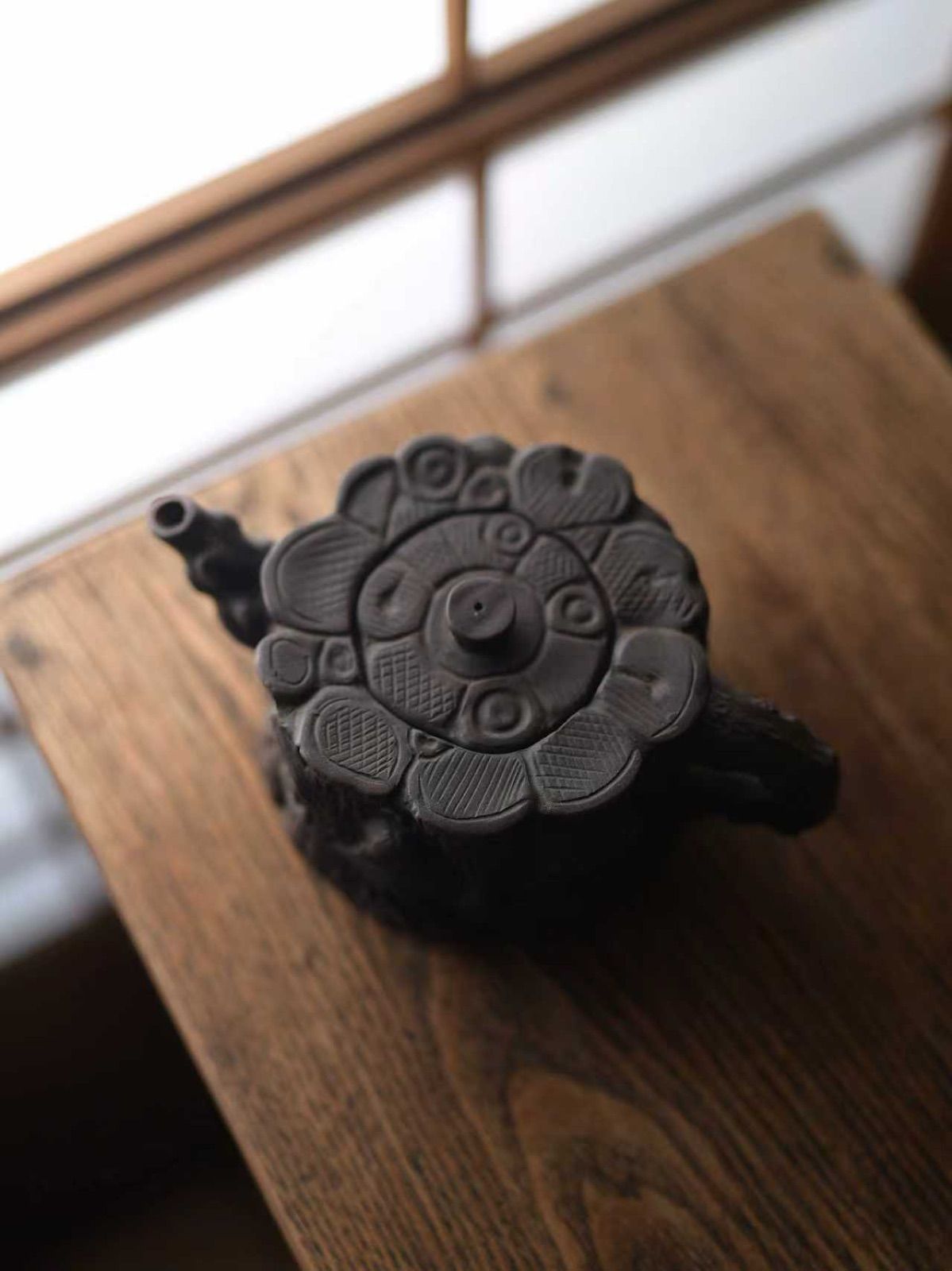 KT01宜興紫砂壺 茶壺 樹樁形 枯木 手作り 中国古玩 茶道具 煎茶道具