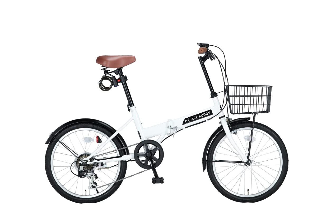 ◇ACE BUDDY 折りたたみ自転車 20インチ 軽量 シマノ6段変速 カゴ