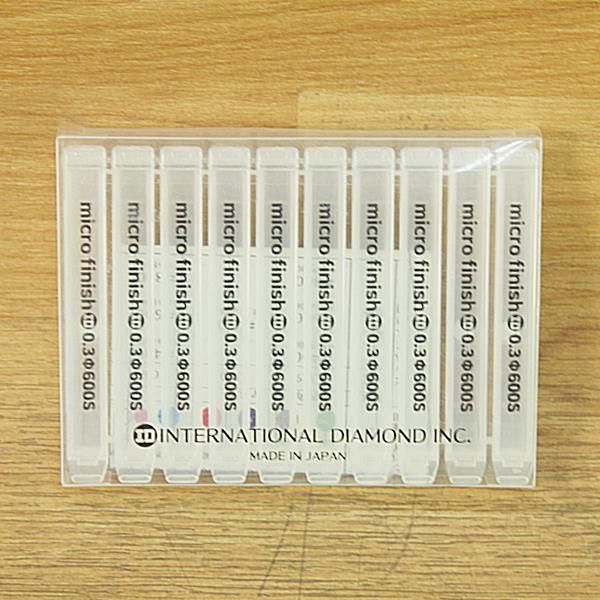 10本セット☆ID/インターナショナル 0.3mm 600S 超極細ダイヤモンドヤスリ マイクロフィニッシュ 水色 ピンバイス専用