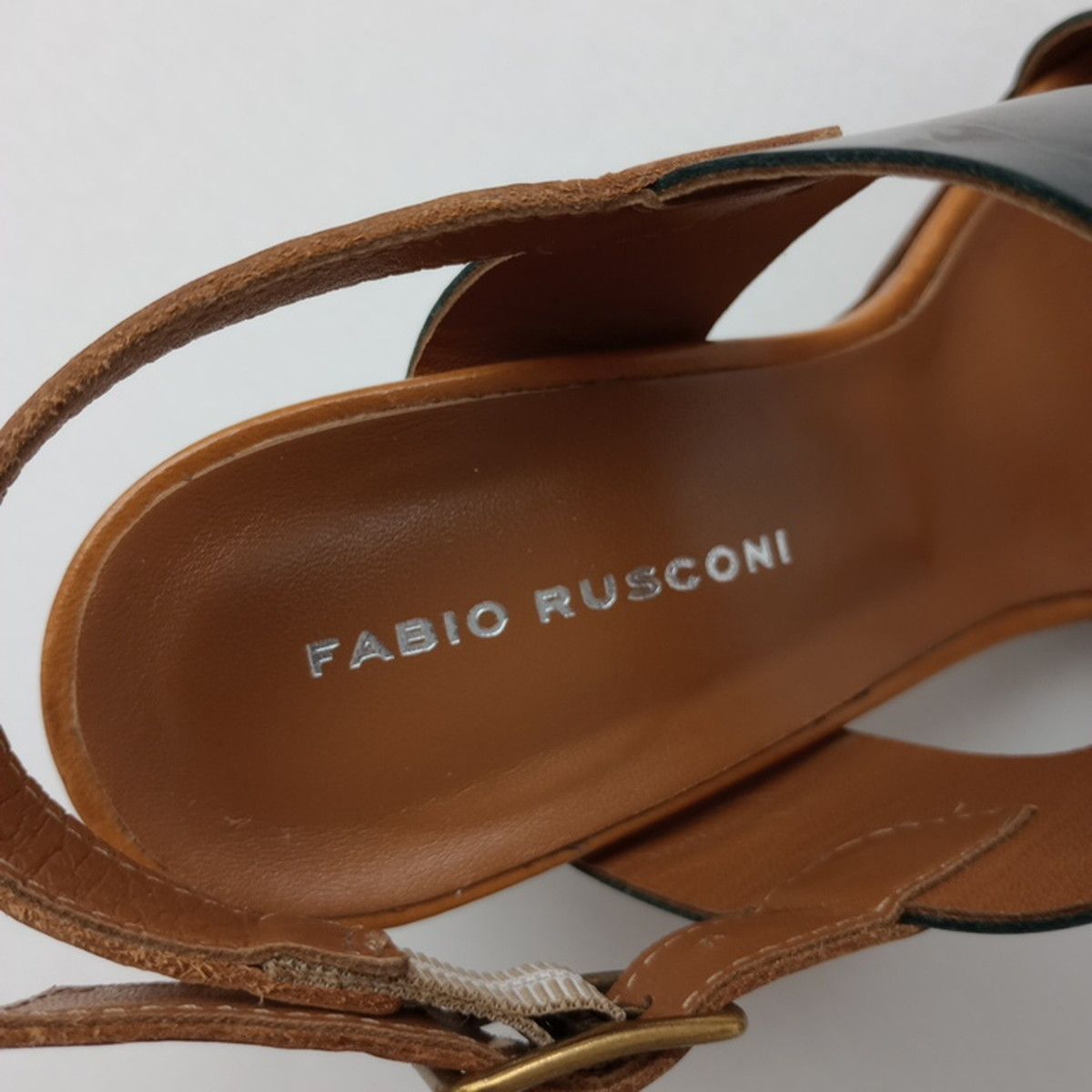 FABIO RUSCONI ファビオルスコーニ レザーサンダル オープントゥ