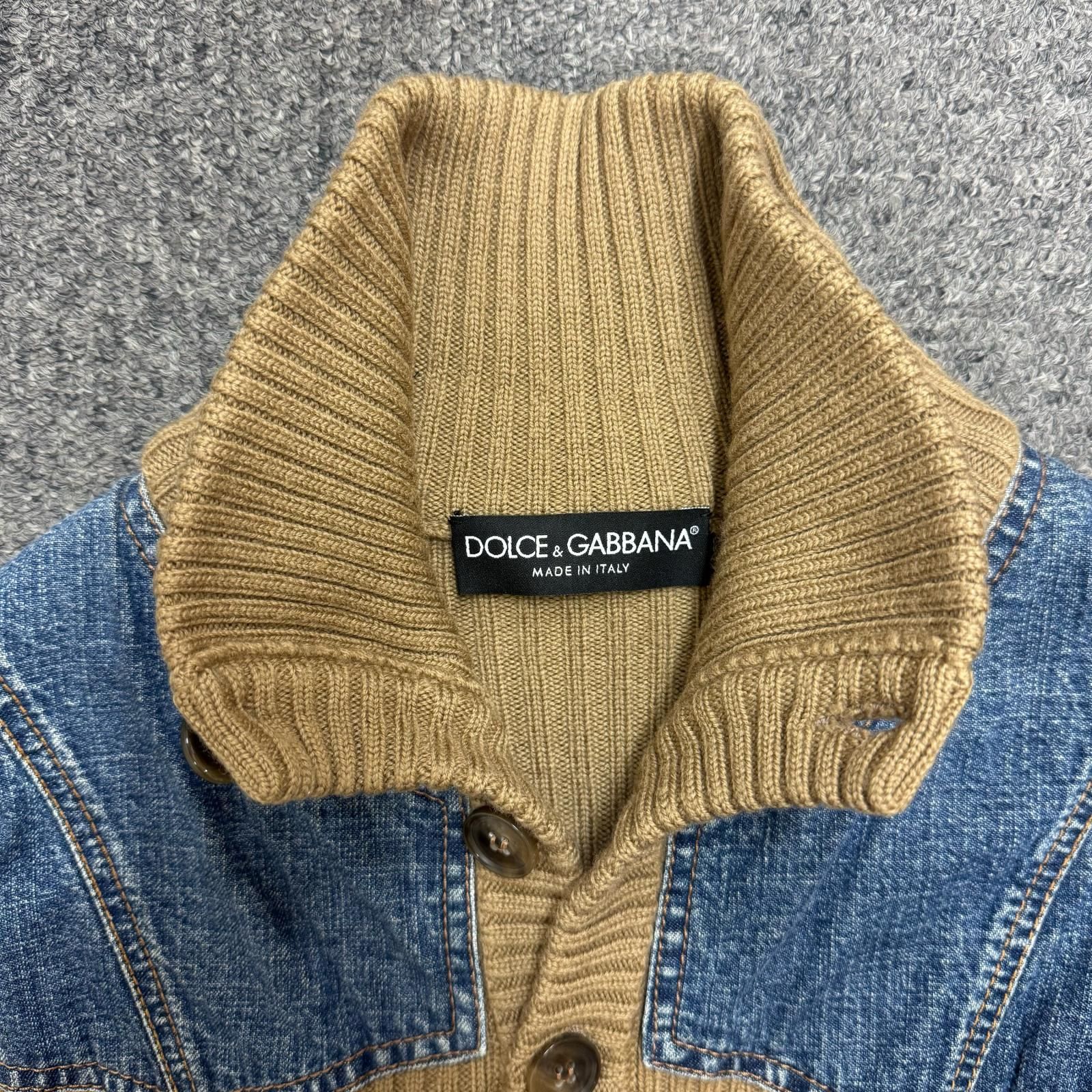 DOLCE&GABBANA デニム切替ニットポロシャツ ニットセーター ドルチェ