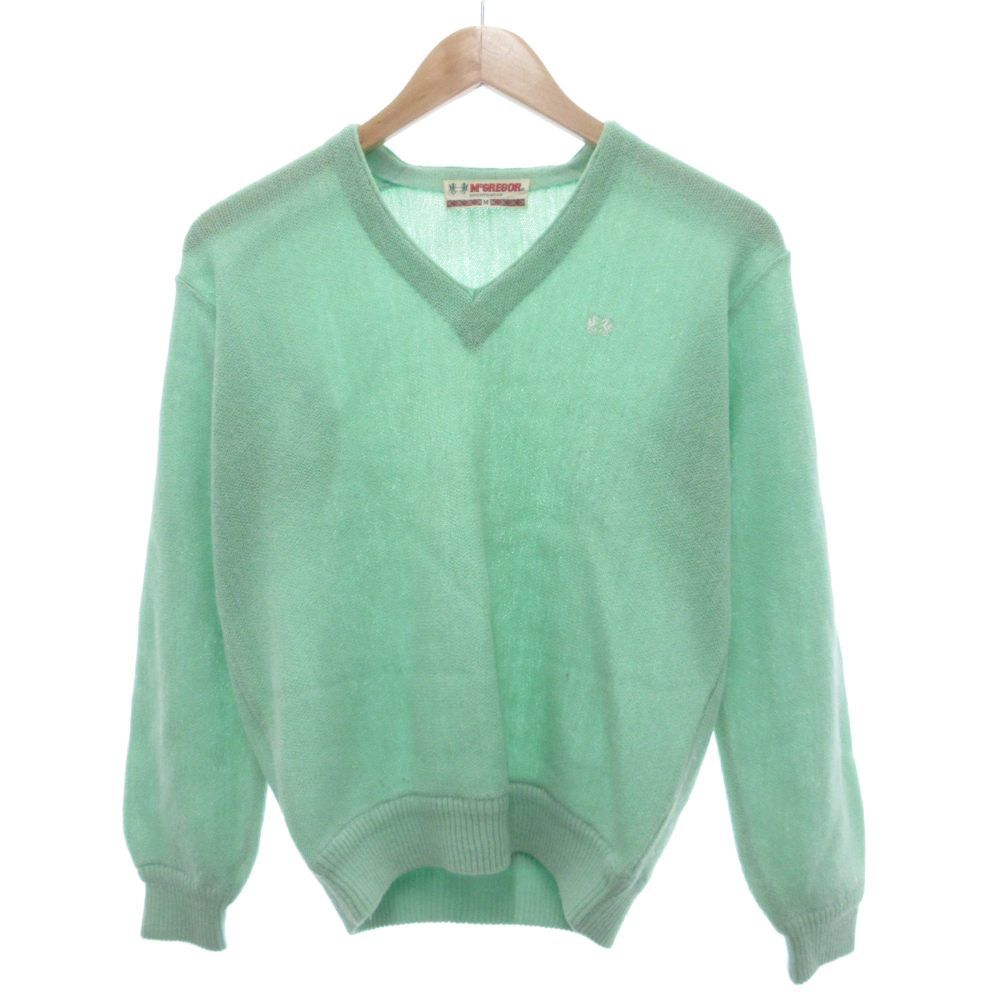 マックレガー マクレガー McGREGOR ニット セーター M 長袖 Vネック 緑 マックレガー マクレガー McGREGOR ニット セーター 長袖 ハイネック ウール グレー M