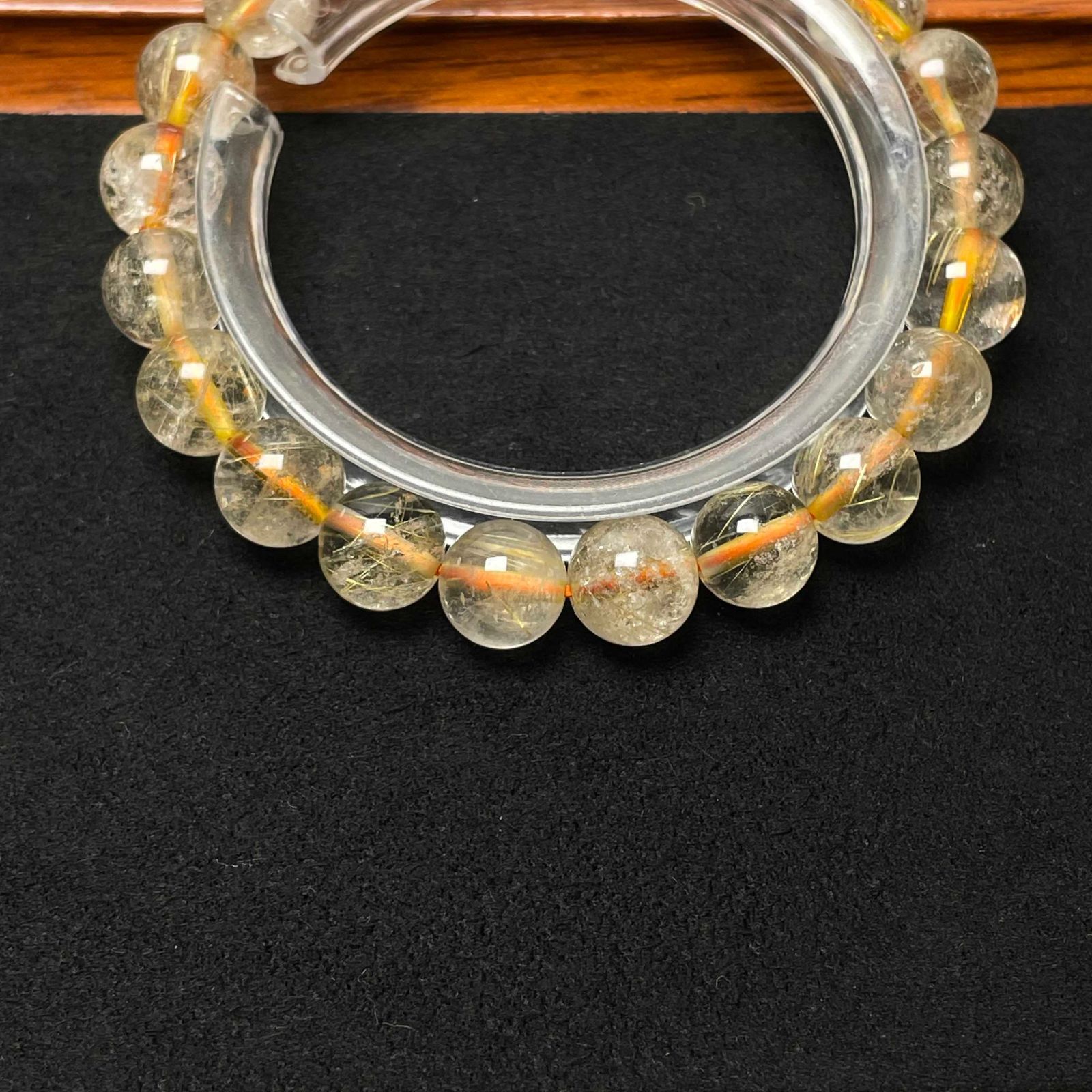 天然石☆【20A黄金タイチンルチル】☆ブレスレット 天然石 金運 9.3