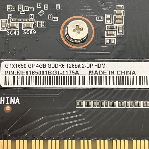 PALIT GeForce GTX 1650 GP 4GB GDDR6 128bit 2-DP HDMI グラフィック