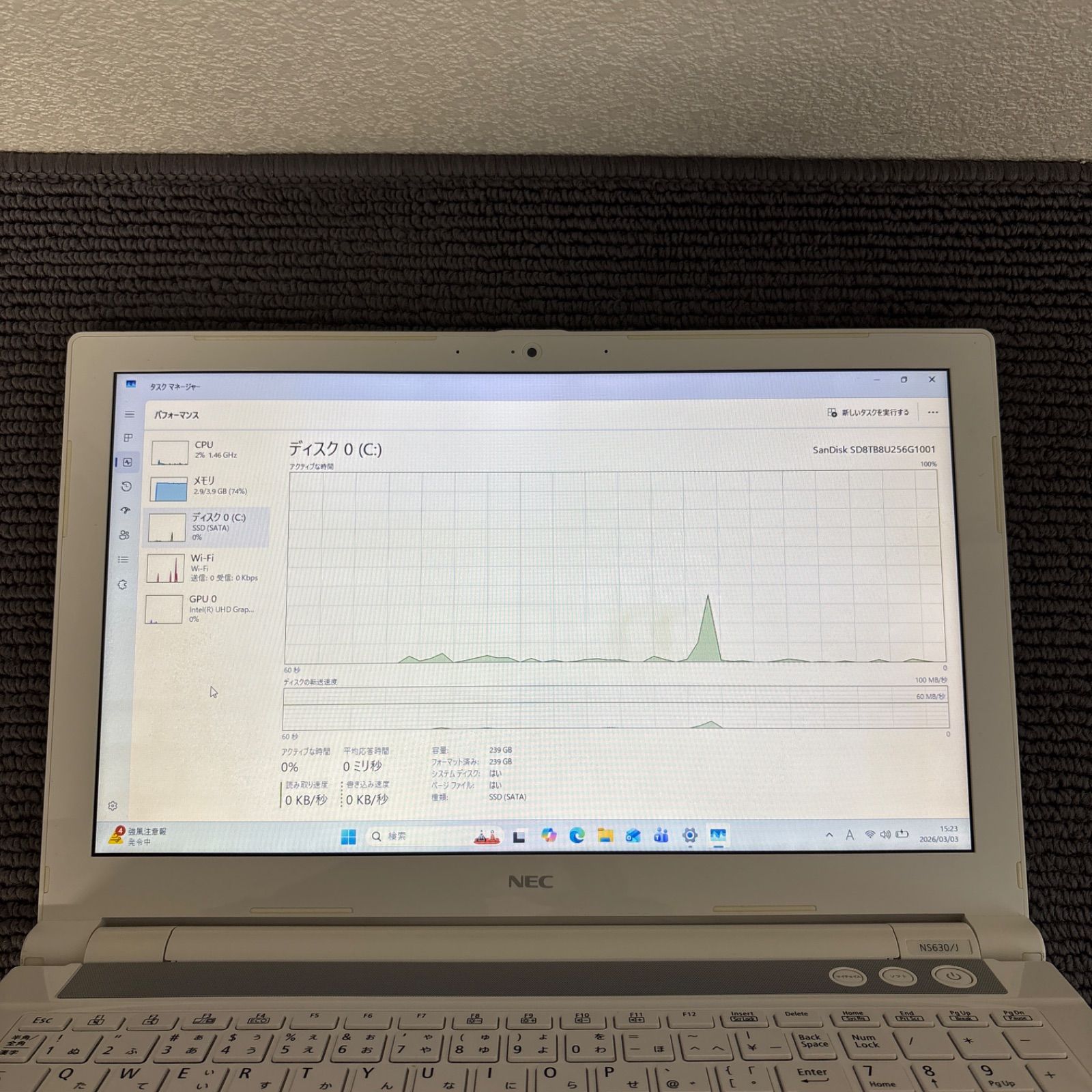 NEC LAVIE NS630/J i7 SSD Win11 中古 - メルカリ