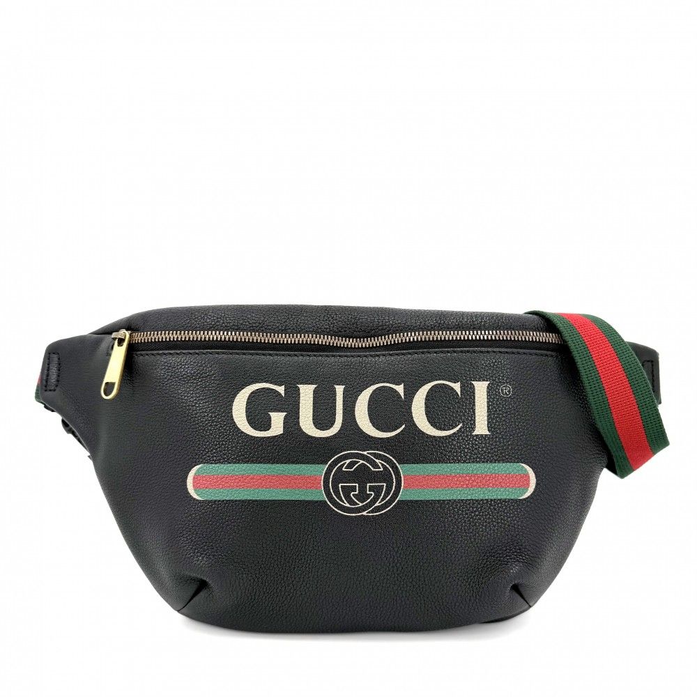 グッチ ウエストバッグ ユニセックス ロゴプリント ボディバッグ