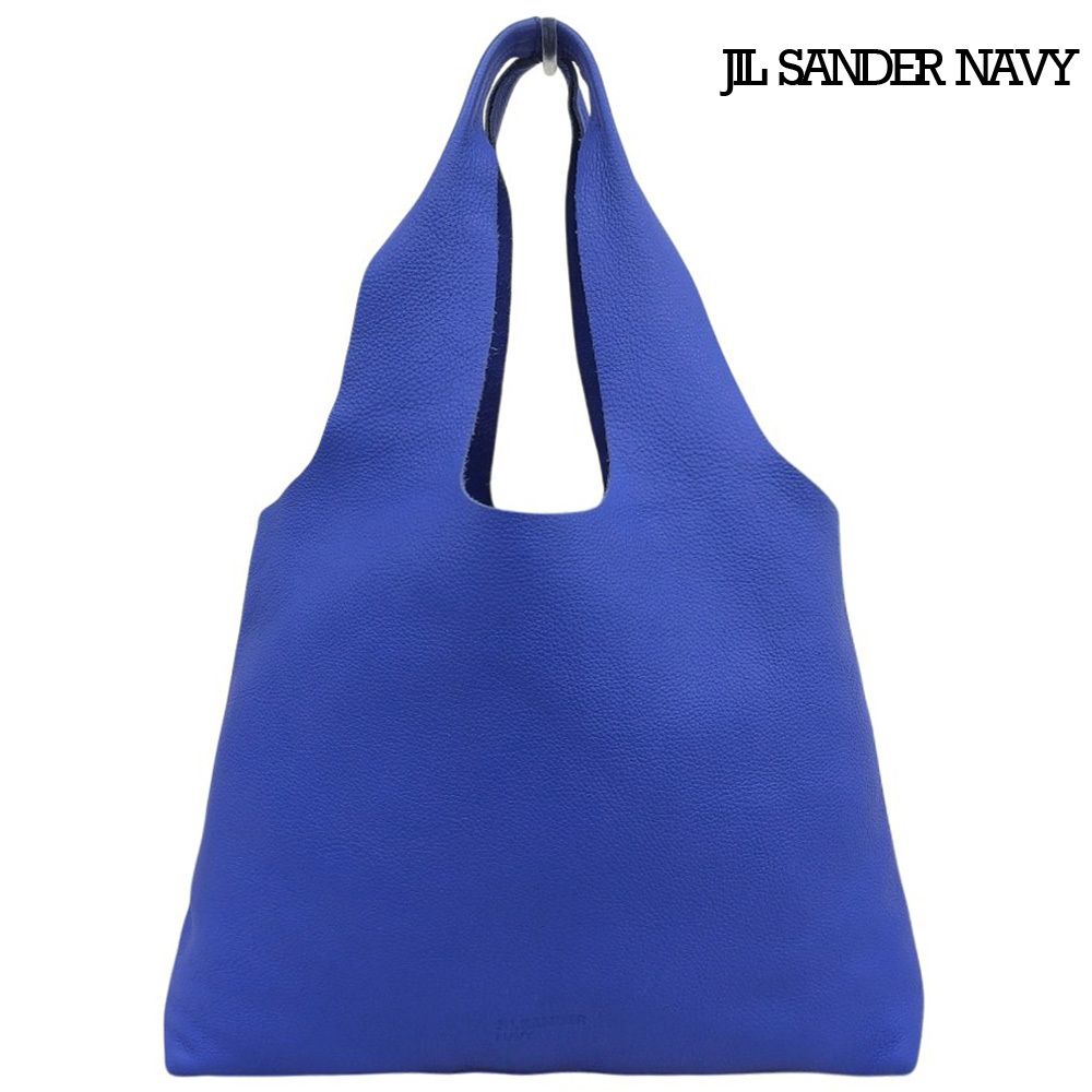 良品 ジルサンダーネイビー JIL SANDER NAVY グレインレザー ショルダー バッグ 肩掛け ブルー 良品 ジルサンダーネイビー JIL SANDER NAVY グレインレザー