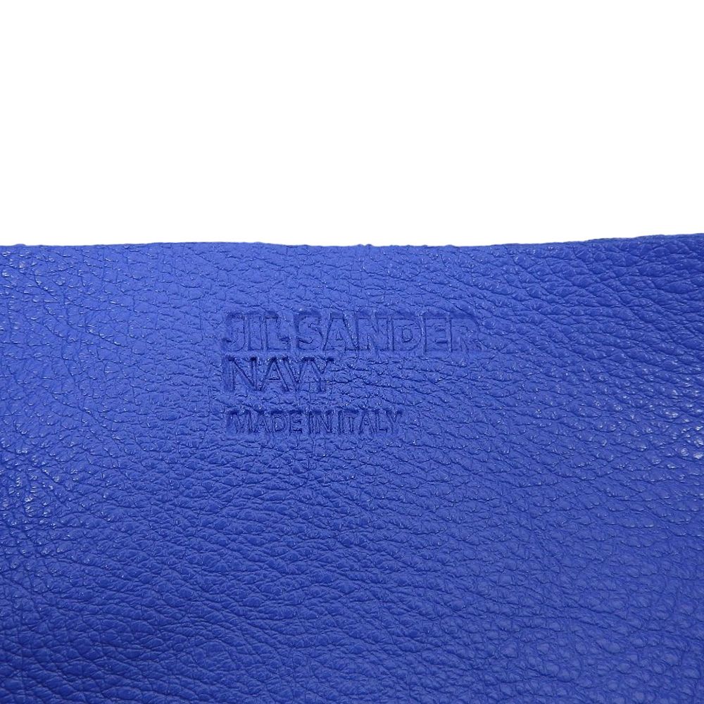 良品 ジルサンダーネイビー JIL SANDER NAVY グレインレザー ショルダー バッグ 肩掛け ブルー 良品 ジルサンダーネイビー JIL SANDER NAVY グレインレザー