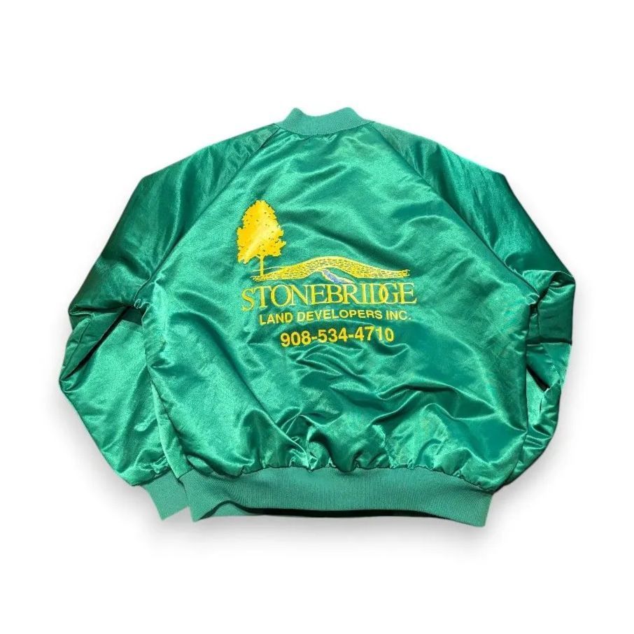 80s 90s スタジャン ナイロンジャケット ナイロンブルゾン スタジアム