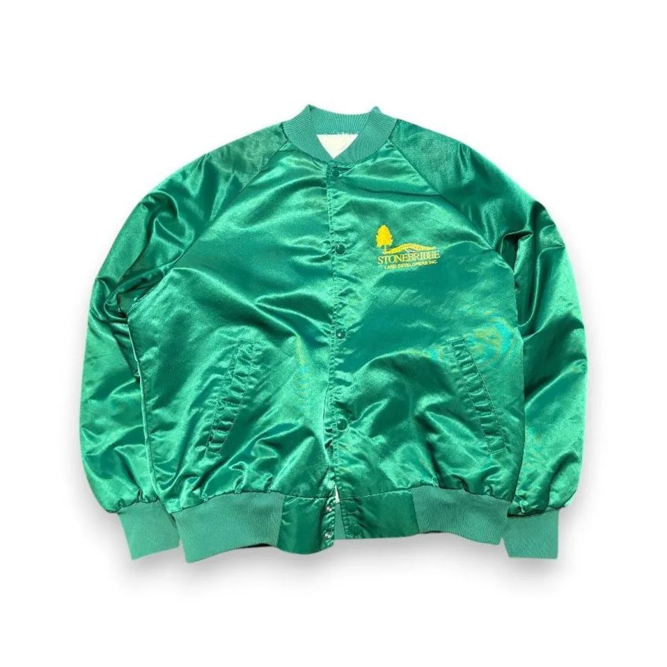 80s 90s スタジャン ナイロンジャケット ナイロンブルゾン スタジアム