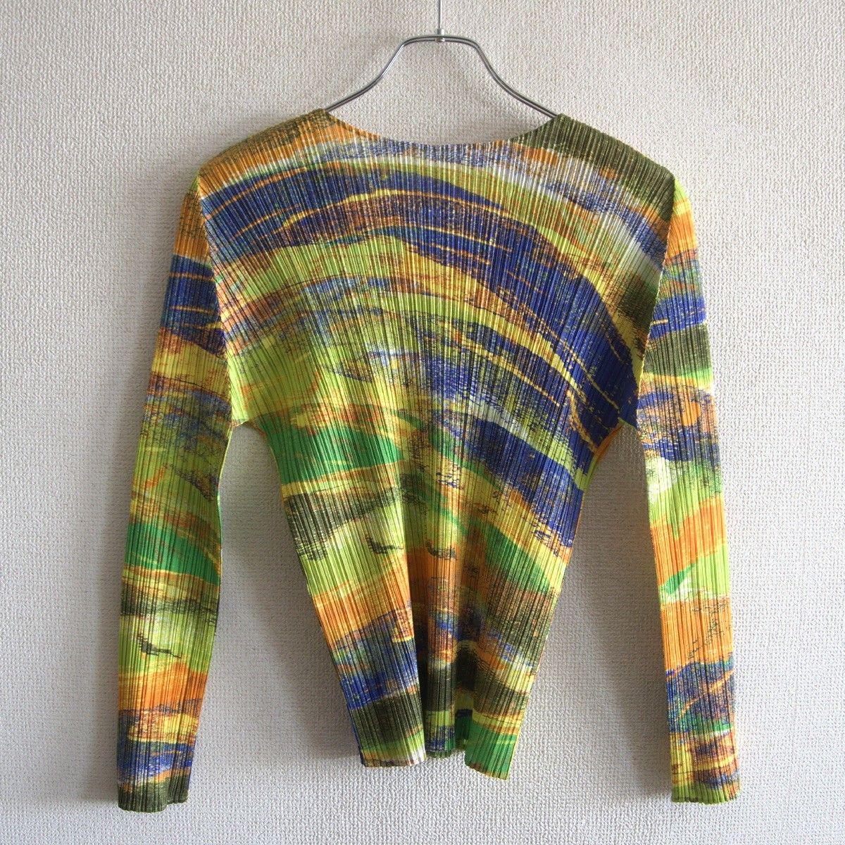 美品】PLEATS PLEASE【柄 プリーツ カットソー】 プリーツプリーズ