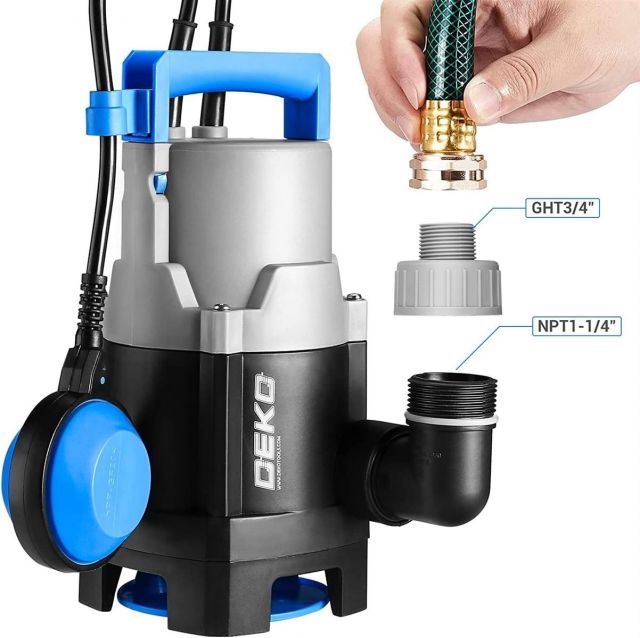 DEKO 汚水ポンプ 400W 水中ポンプ 底部入水式 排水ポンプ 最大吐出量