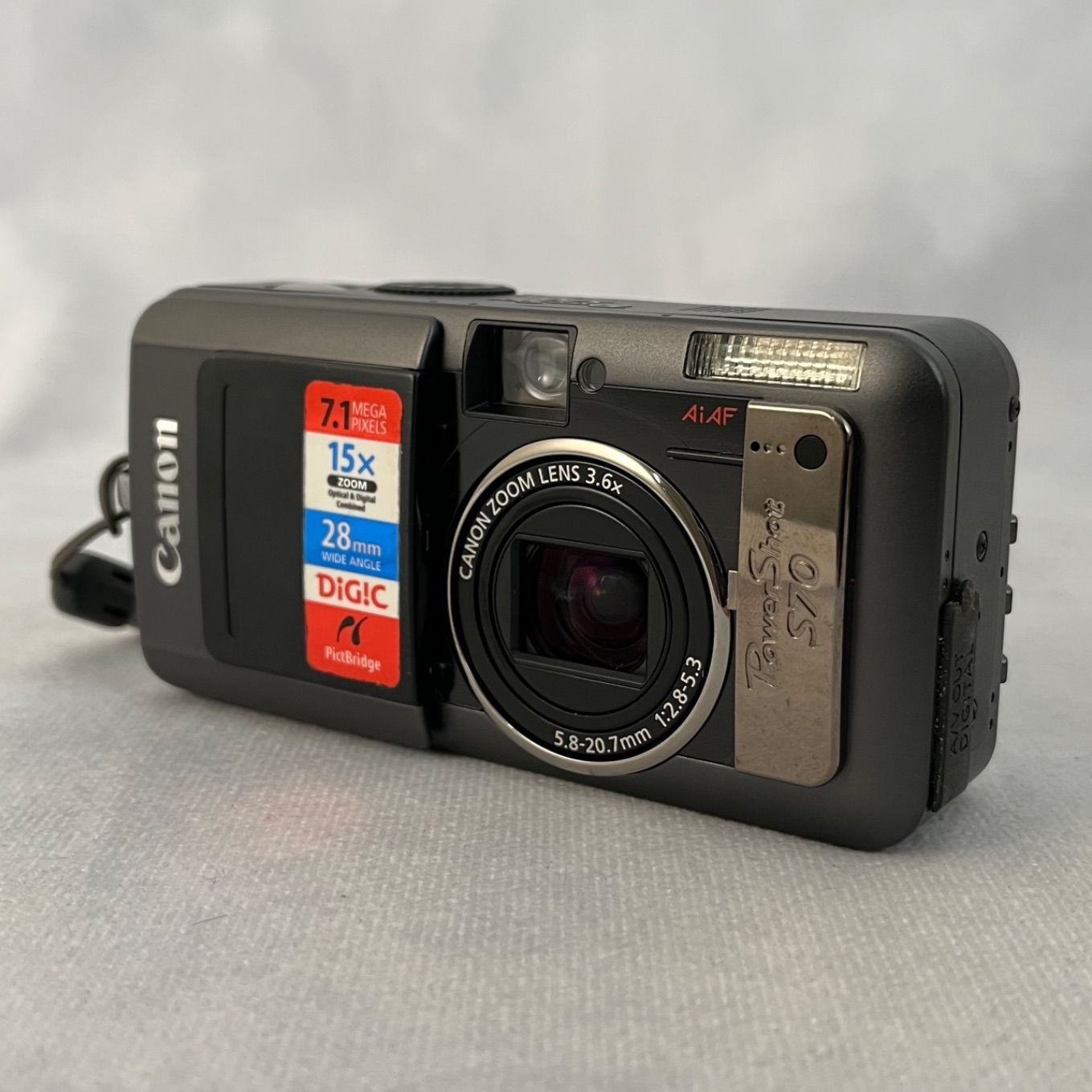 管2602-339】CANON キヤノン PowerShot S70 ブラック コンパクト 