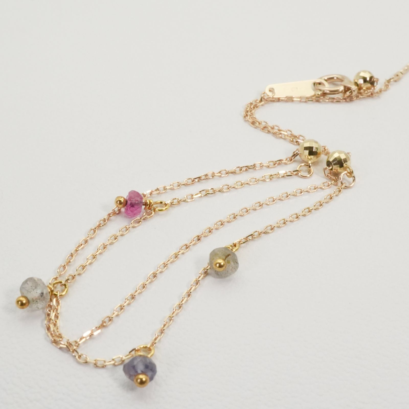 アガット K10 ブレスレット ラブラドライト×ルビー/25-2967 - メルカリ