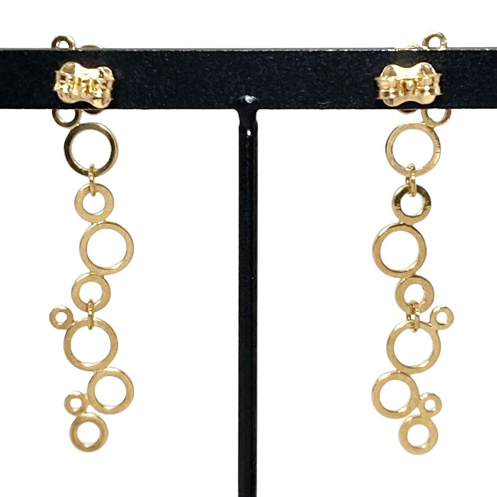 ウノアエレ UNOAERRE サークル スイング ピアス K18YG 3.5g イエロー