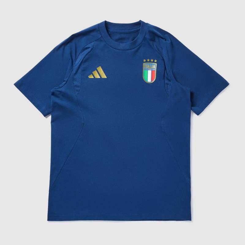 【送料無料・匿名配送】adidas アディダス イタリア代表 2026 公式 トラベル Tシャツ 紺 新品 正規品 日本未発売 2026W杯 移動着 選手着用