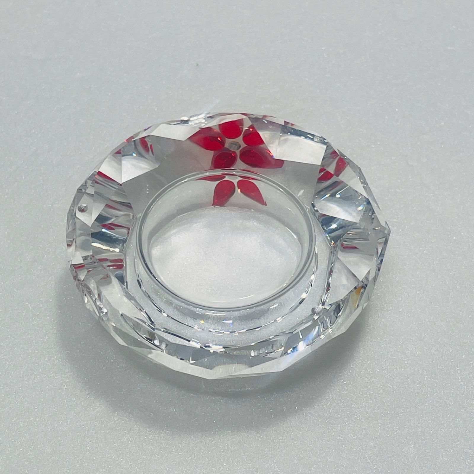  Swarovski スワロフスキー ポインセチア ティーライト キャンドルホルダー クリスタル置物 バスルーム小物 置物 インテリア小物