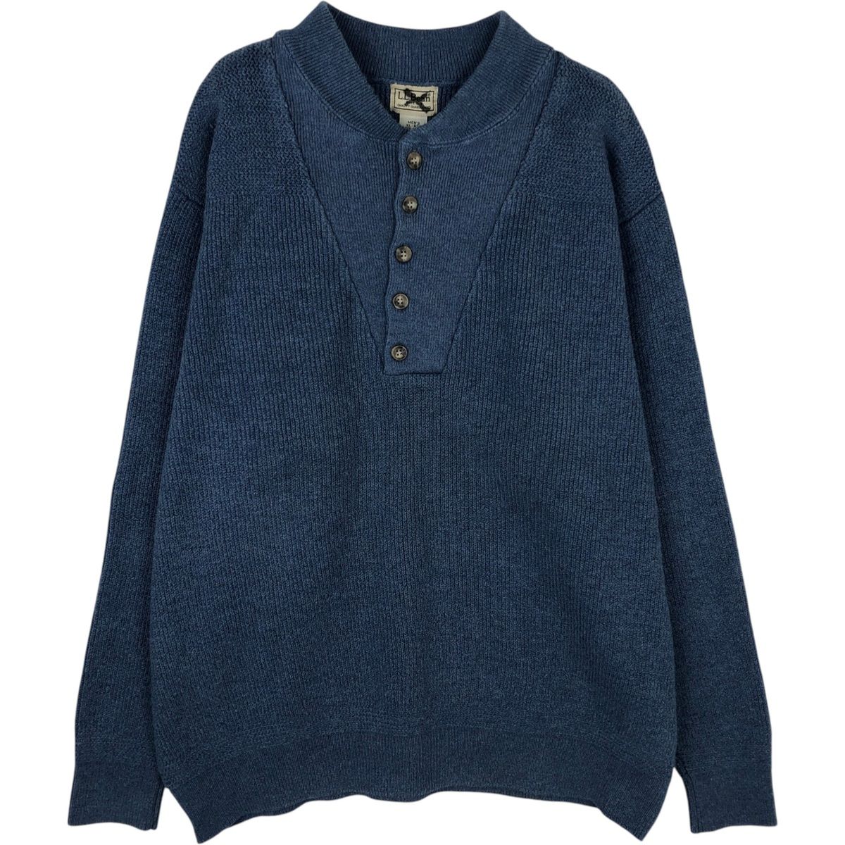 古着通販 古着 エルエルビーン L.L.Bean ハーフボタン リブ編み 