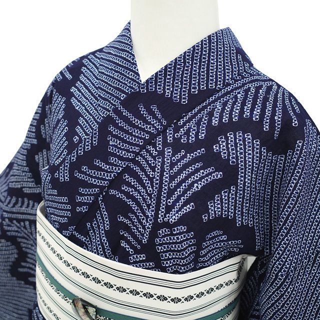 新古品】 夏物 本場有松鳴海絞り 浴衣 未使用 有松 ゆかた 絞り 木綿