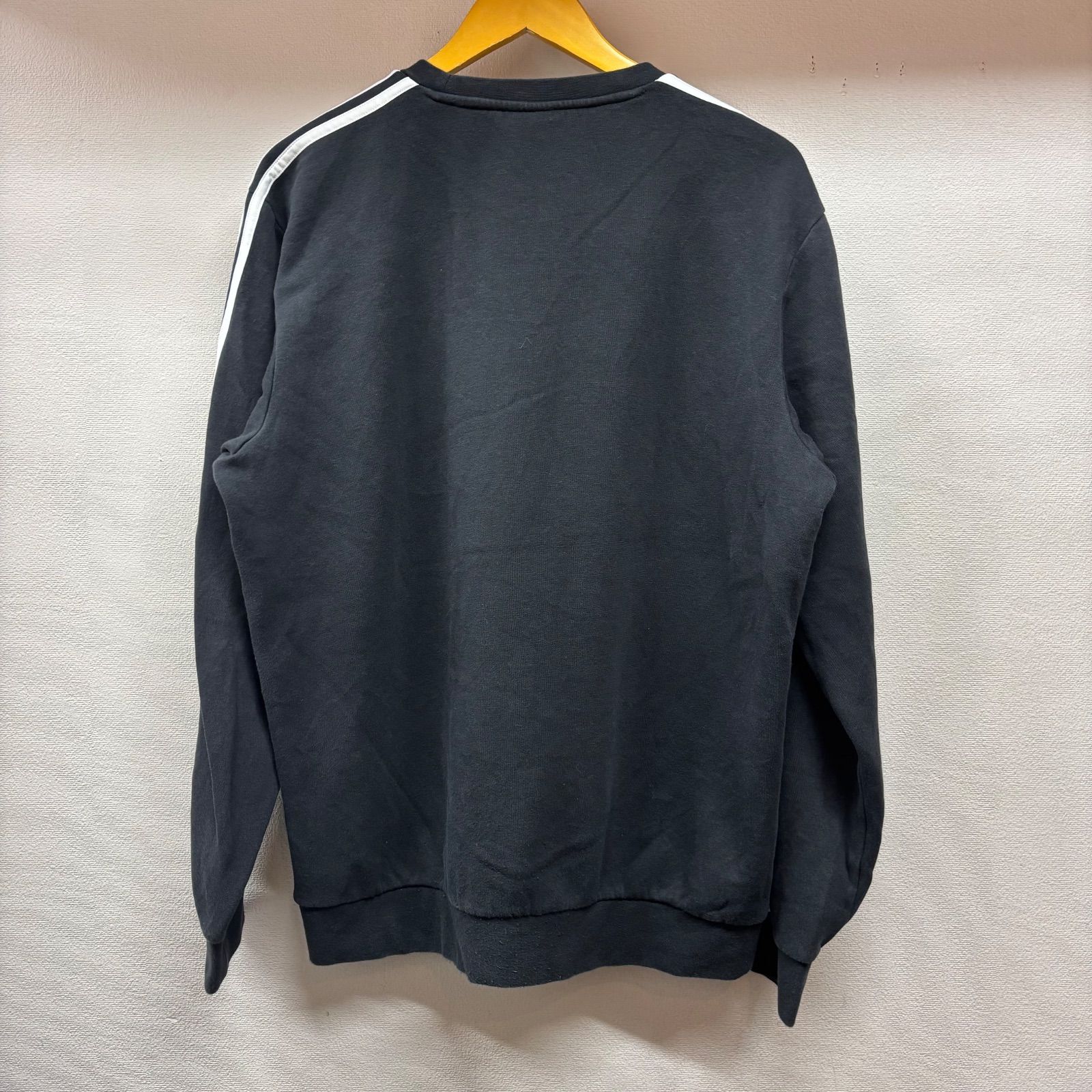 古着 XL スウェット adidas アディダス ビックロゴ プリント ライン 