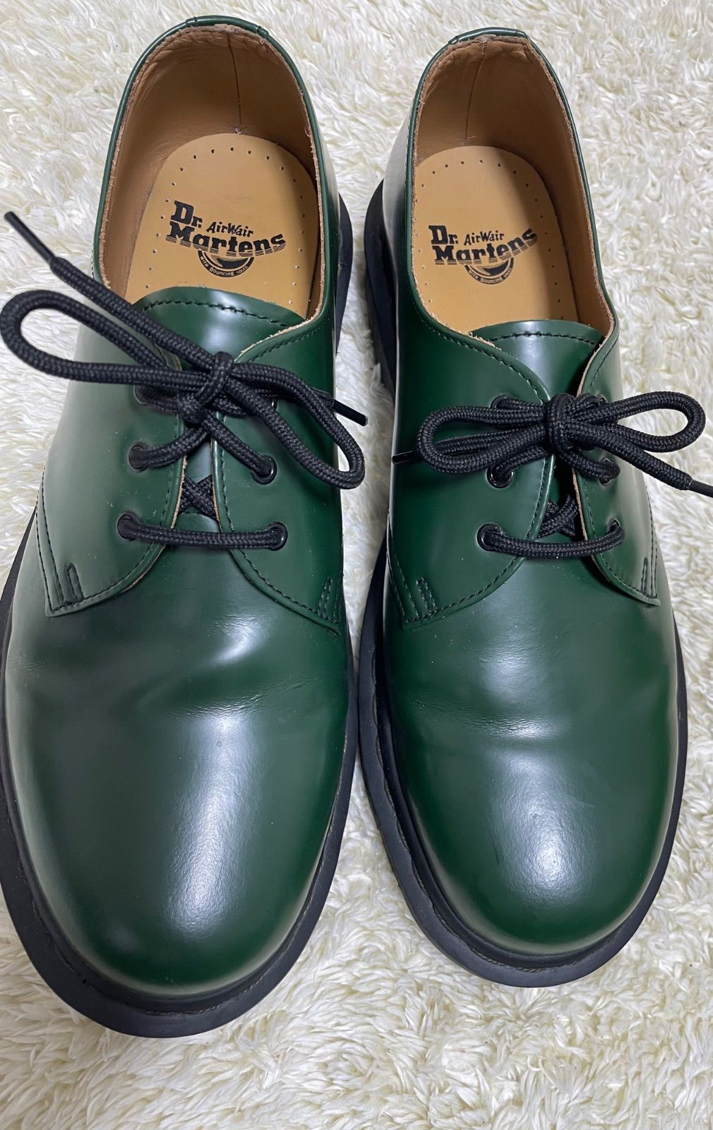 極美品！ UK9 dr.martens ドクターマーチン 1461 3ホール 緑 グリーン