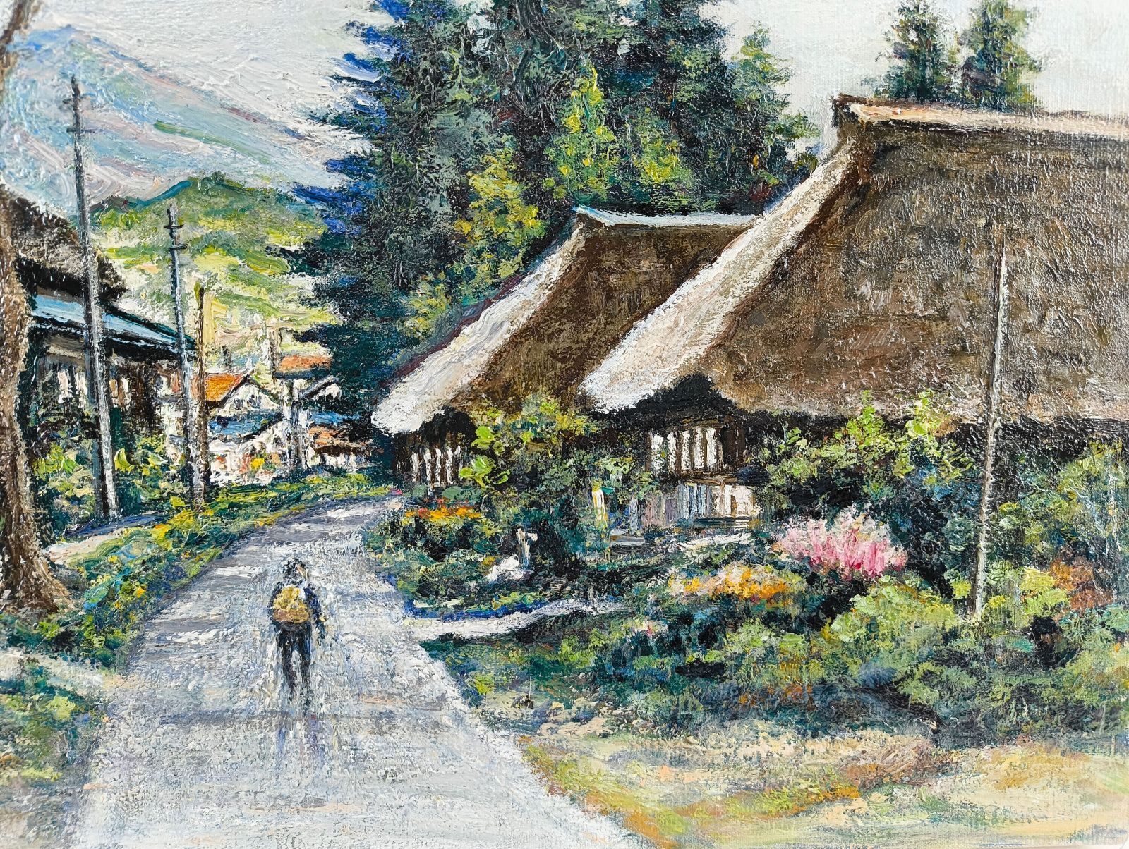 林与三郎 「早春の石筵」 油絵・油彩画 絵画 - メルカリ