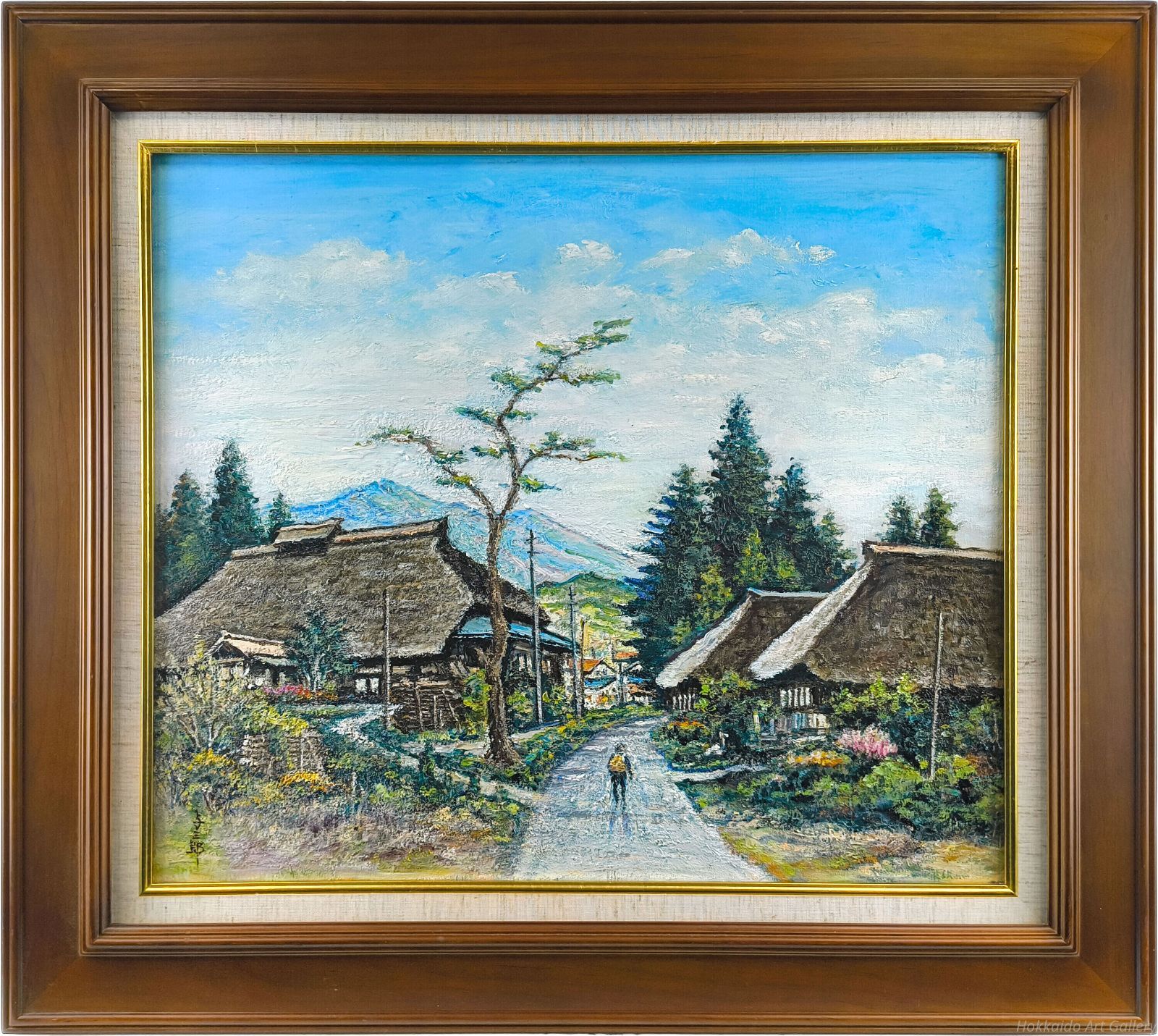 林与三郎 「早春の石筵」 油絵・油彩画 絵画 - メルカリ