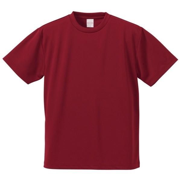 〔5枚セット〕 Tシャツ XXXL バーガンディー UVカット 吸汗 速乾 4.1オンス さらさらドライ 半袖 ティーシャツ tシャツ