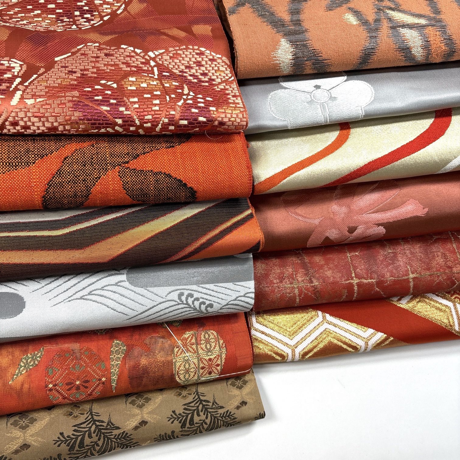 名古屋帯 12枚 正絹 帯まとめ売り 同梱購入歓迎 リメイク用 着付け練習