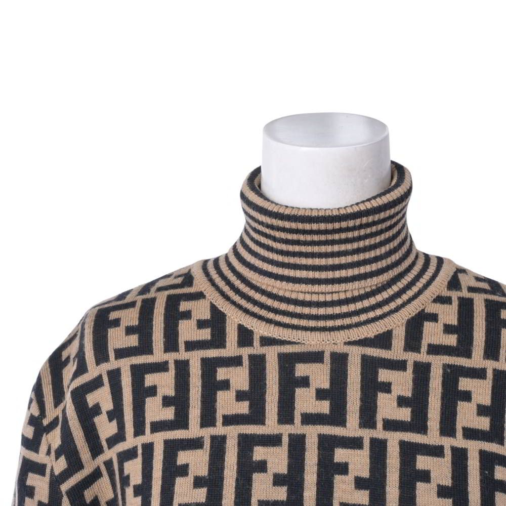 FENDI ヴィンテージ ズッカ柄 ウール タートルネック ニット - メルカリ