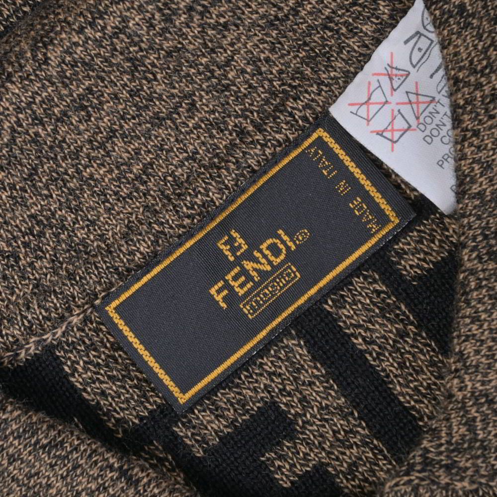 FENDI ヴィンテージ ズッカ柄 ウール ニット ポロシャツ - メルカリ