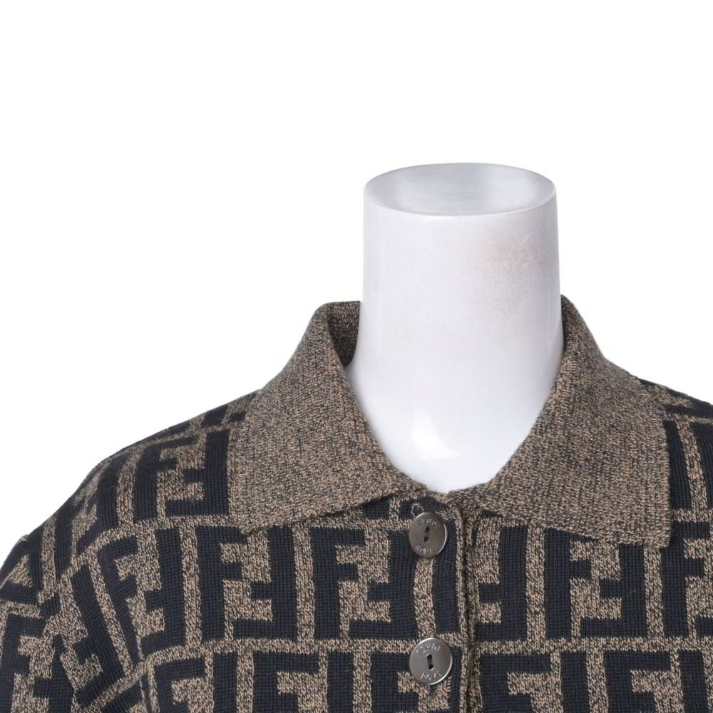 FENDI ヴィンテージ ズッカ柄 ウール ニット ポロシャツ - メルカリ