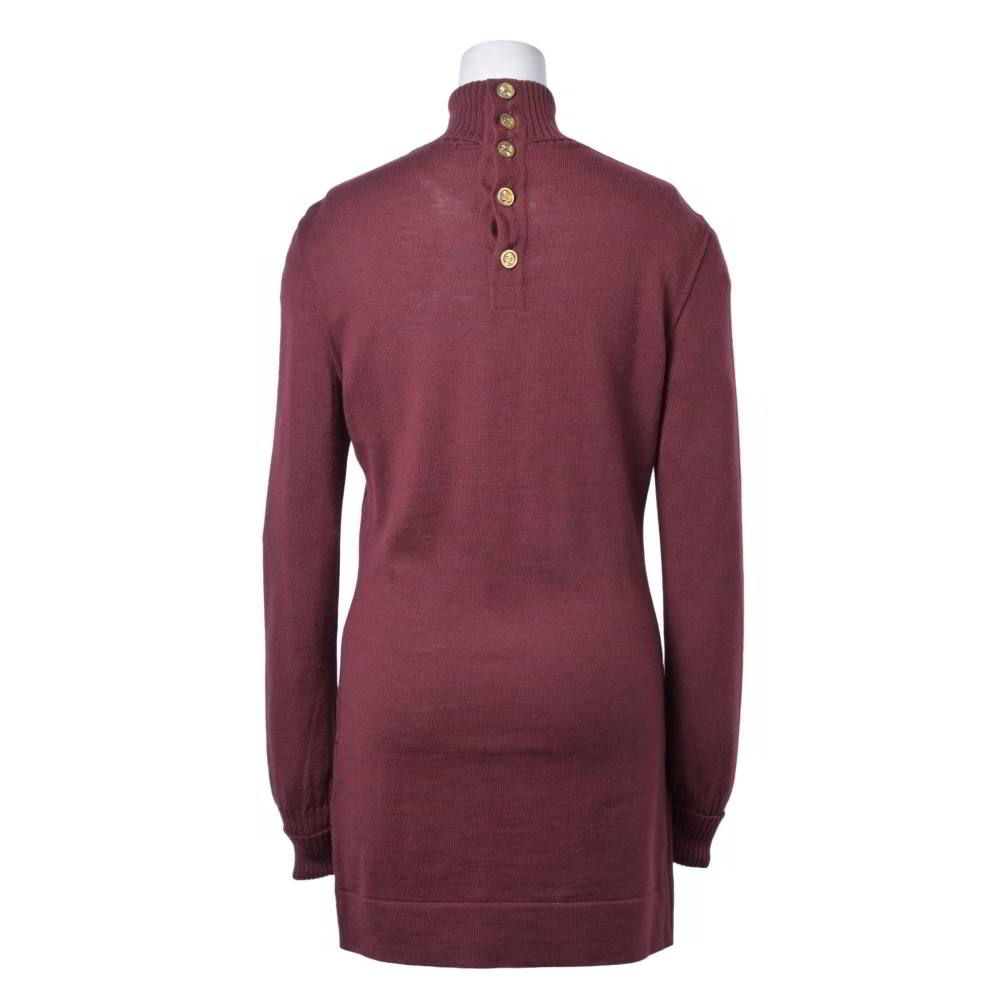 CHANEL ヴィンテージ ウール タートルネック ニット ココマークボタン9