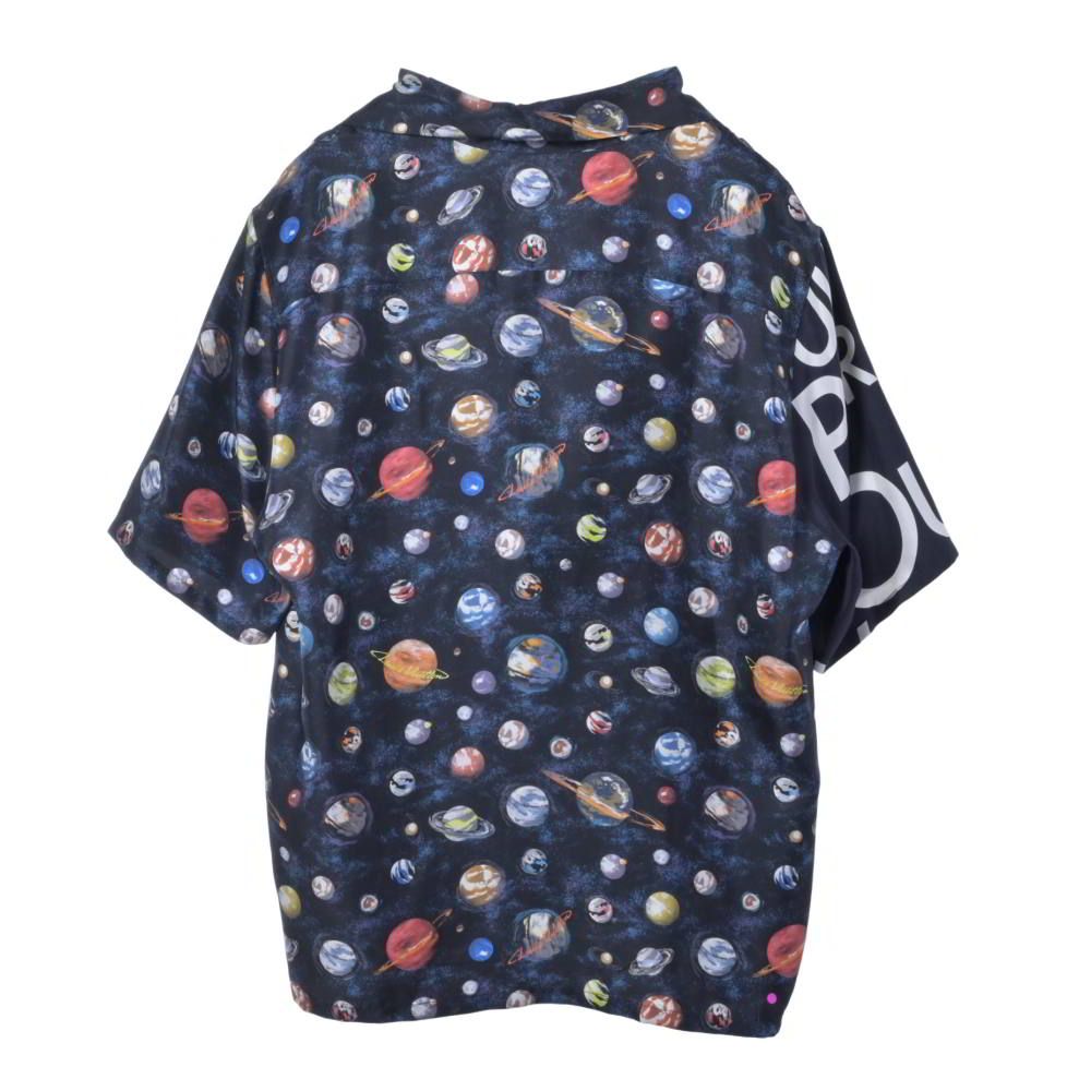 LOUIS VUITTON シルク ギャラクシー プリント オープンカラー シャツ