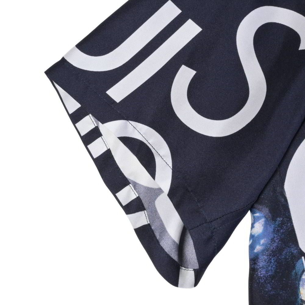 LOUIS VUITTON シルク ギャラクシー プリント オープンカラー シャツ