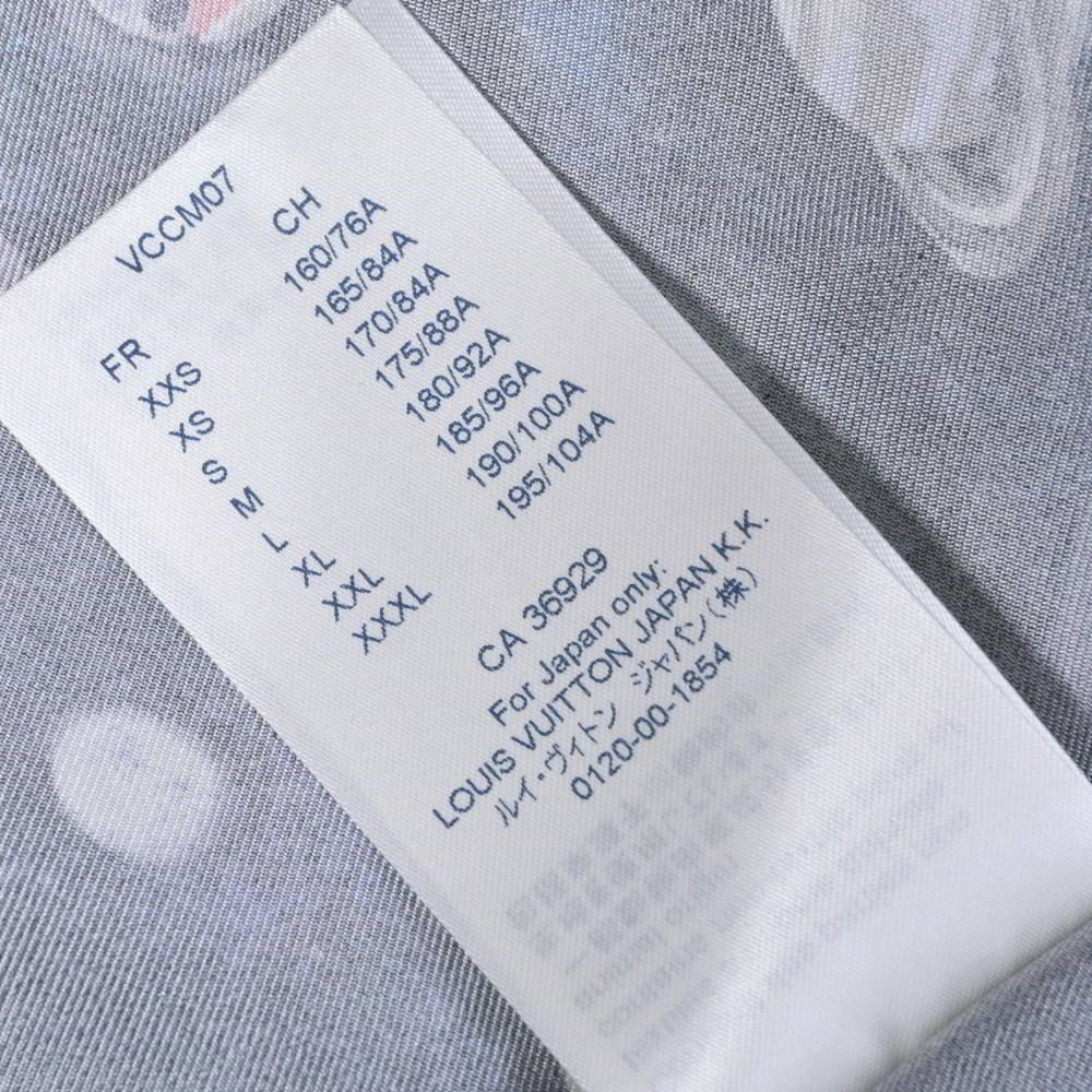 LOUIS VUITTON シルク ギャラクシー プリント オープンカラー シャツ