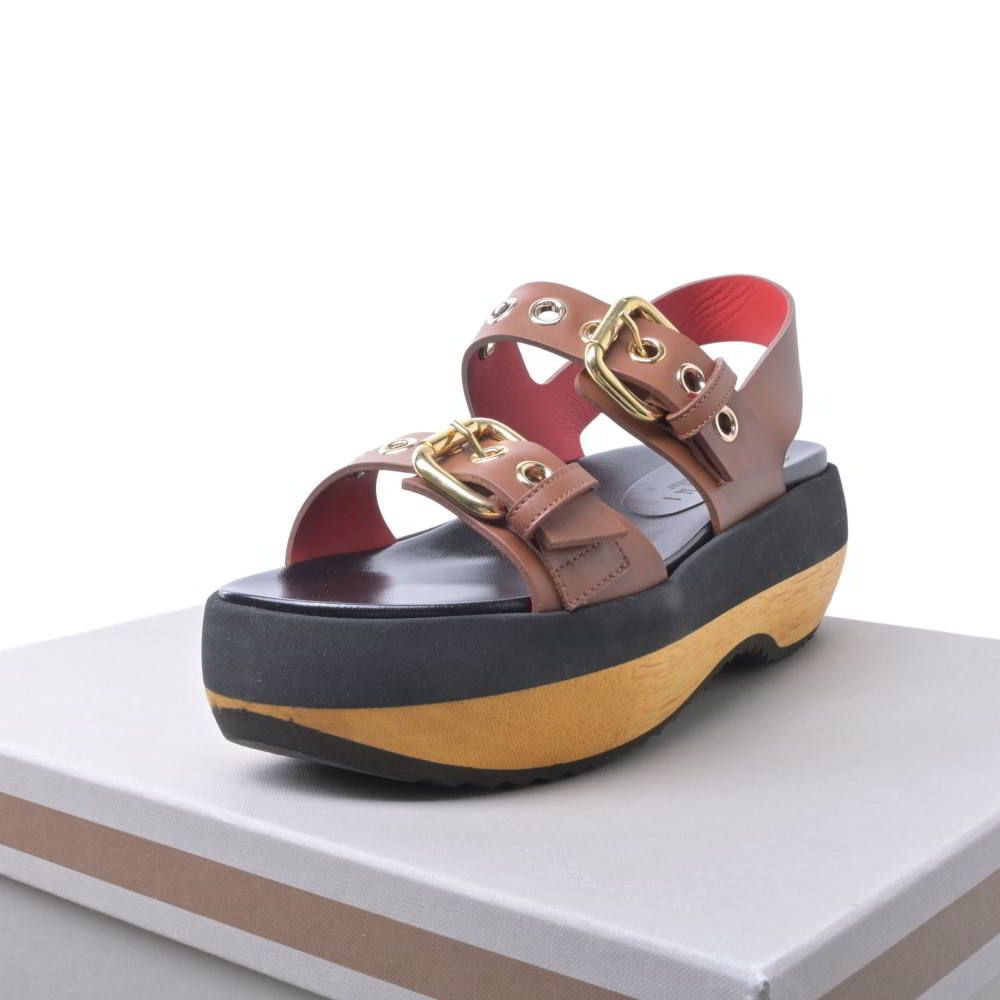 MARNI バックル ストラップ レザー サンダル - メルカリ MARNI バックル ストラップ レザー サンダル - メルカリ