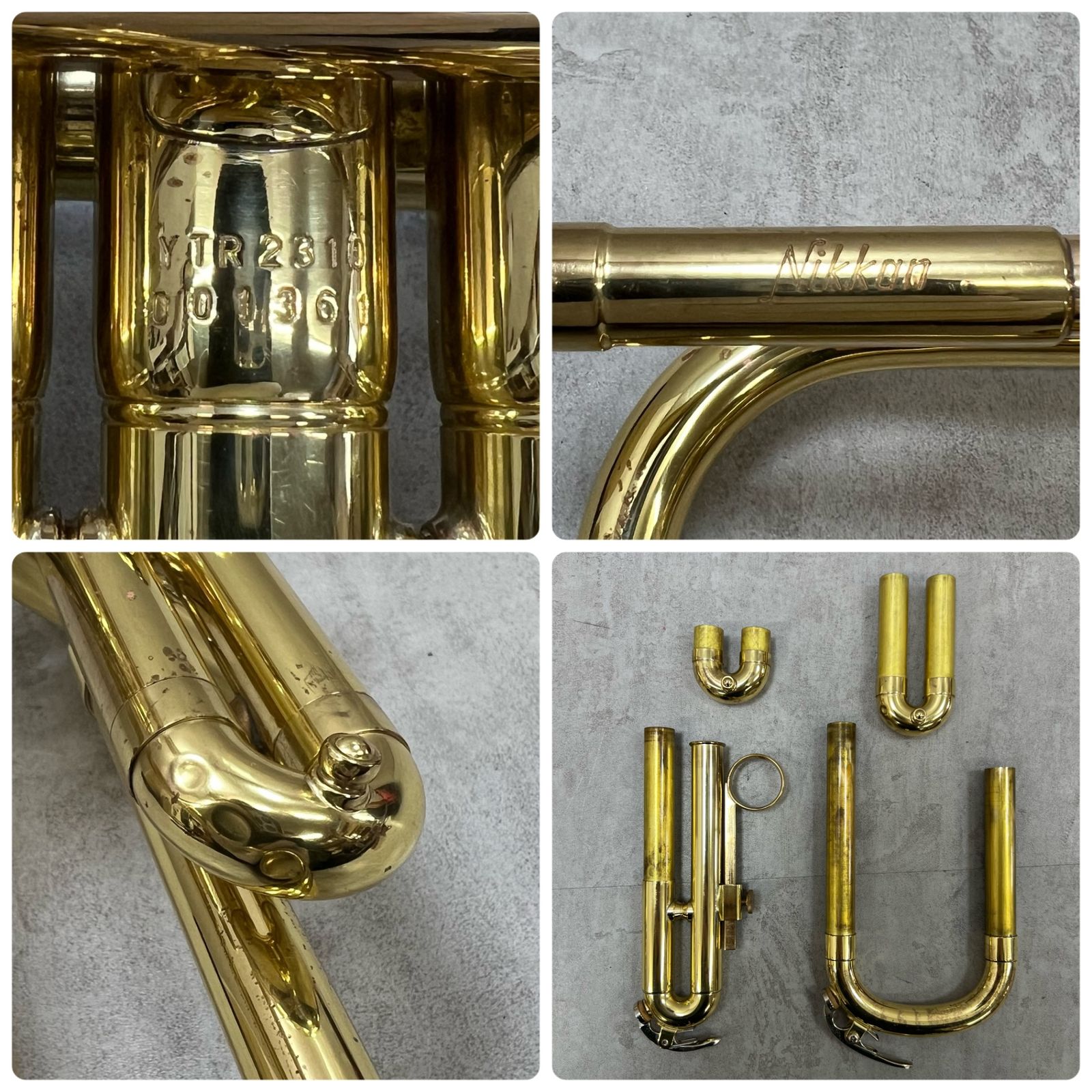 ニッカン（現ヤマハ）B♭トランペット YTR-2310 イエローブラス マウス