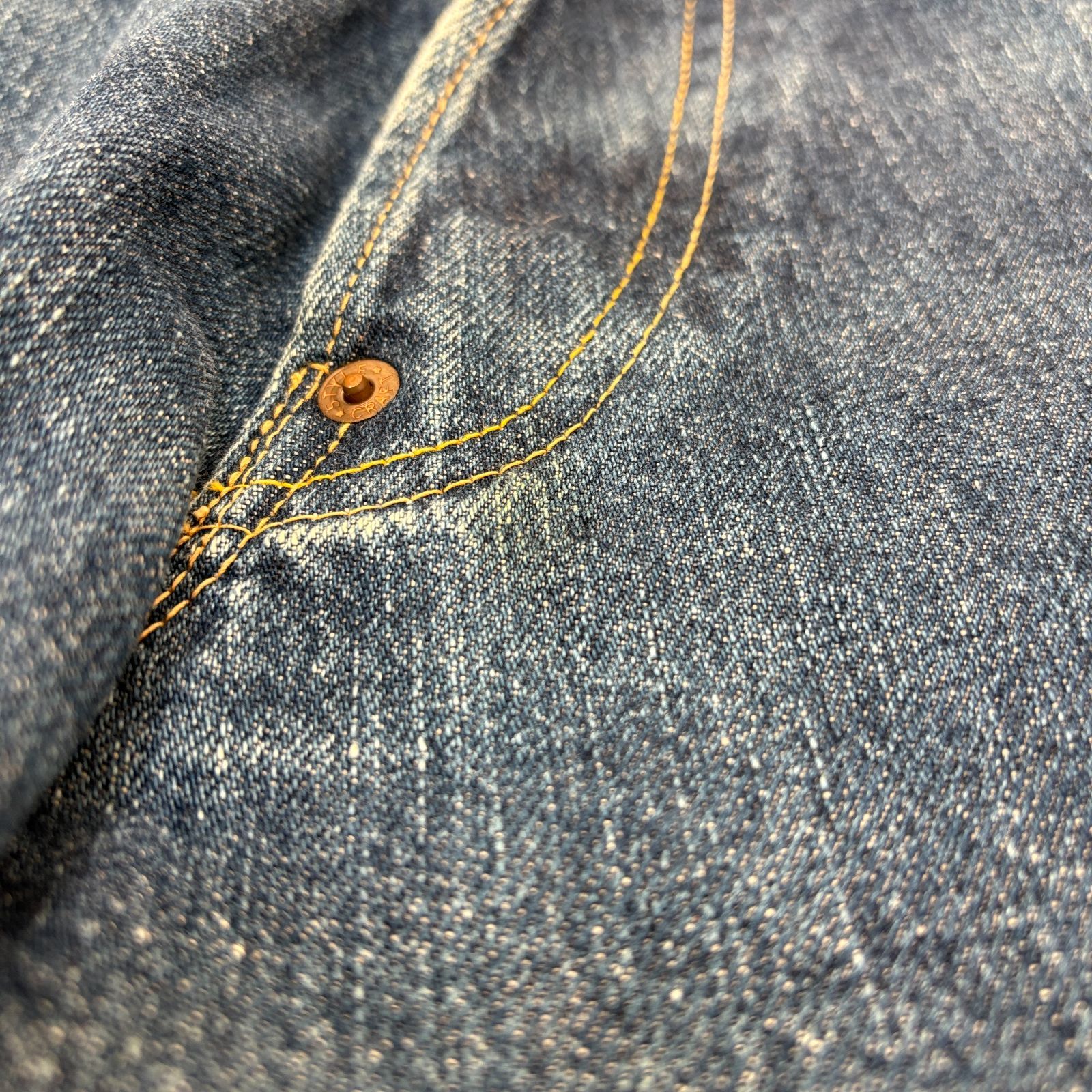 EVISU エヴィス 初期 魚釣りパッチ デニムパンツ シンチバック