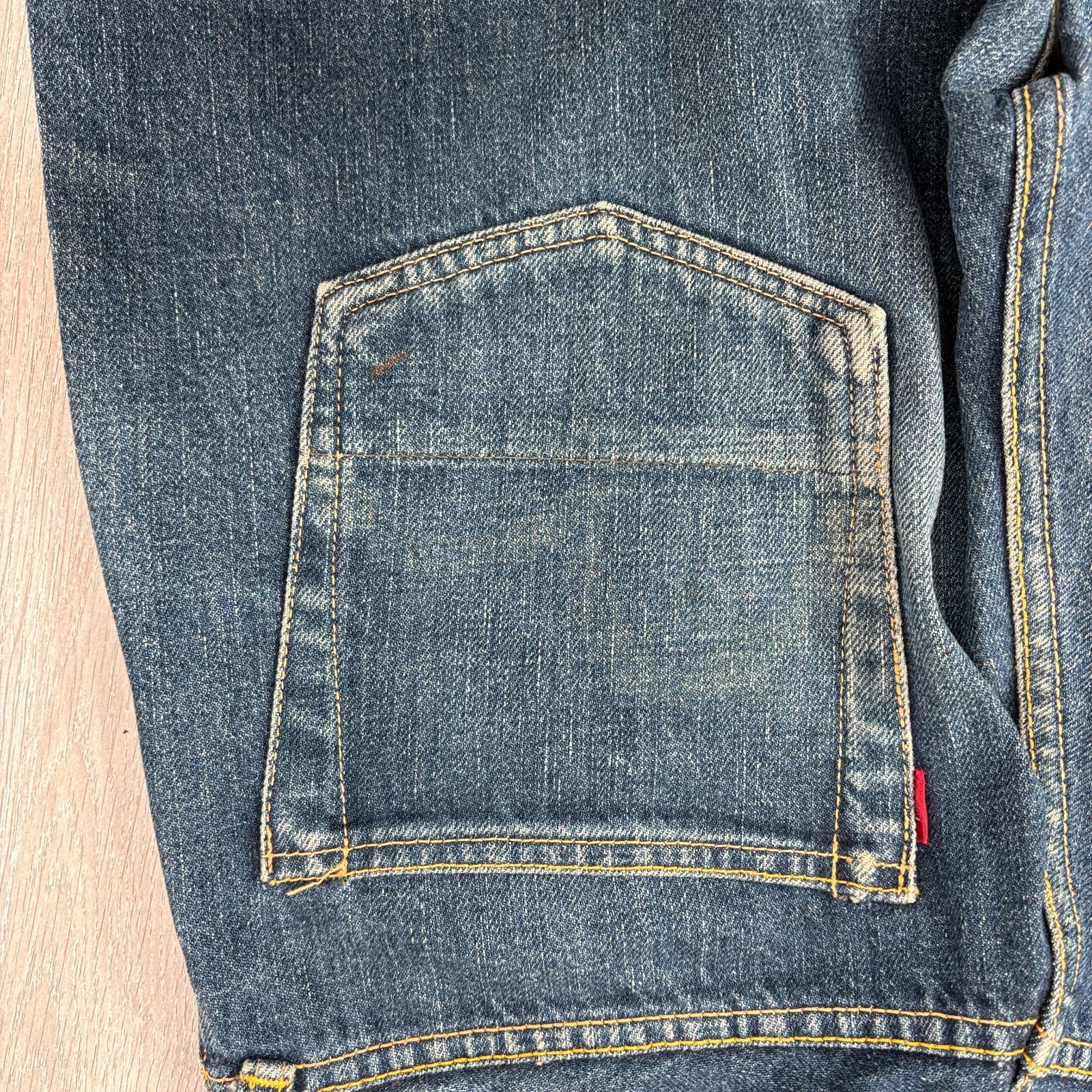 EVISU エヴィス 初期 魚釣りパッチ デニムパンツ シンチバック