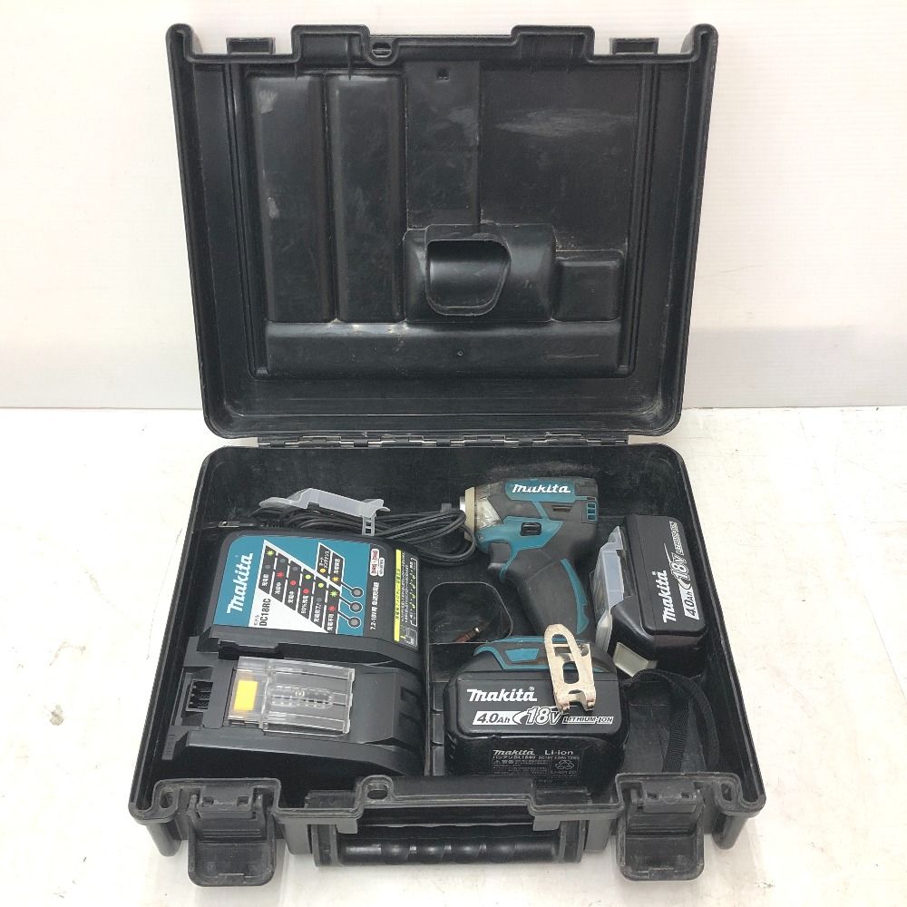 makita マキタ 18V 4.0Ah 充電式インパクトドライバ 青 ケース・充電器